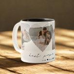 Best Papa Ever 4 Photo Collage for Dad or Grandpa Two-Tone Coffee Mug<br><div class="desc">This is a photo collage that spells out the word PAPA (with a heart in the middle) along with a custom message. This is the perfect gift for dad or grandpa for father’s day,  his birthday or Christmas. Photos by prostooleh / Freepik.</div>
