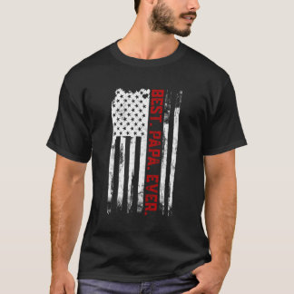 Best Papa Ever American Usa Flag Father’S Day Fo T-Shirt