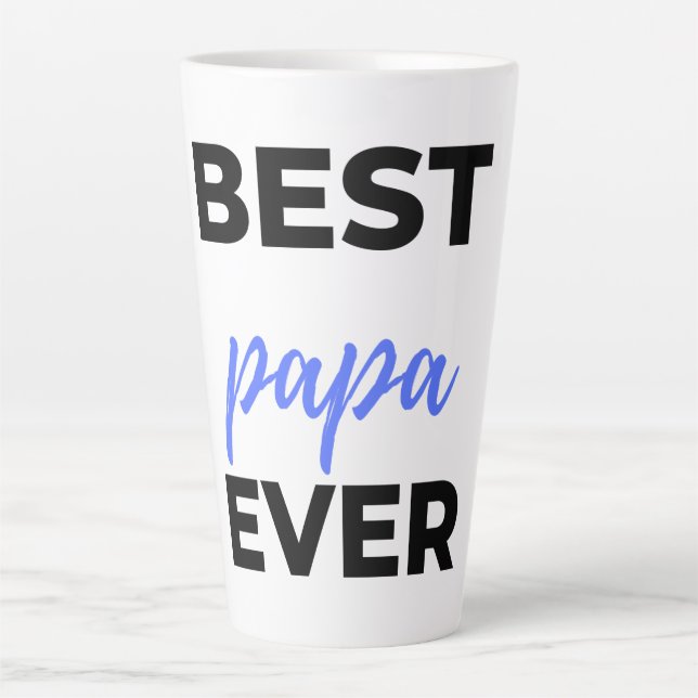 Best Papa Ever bl Latte Mug (Front)