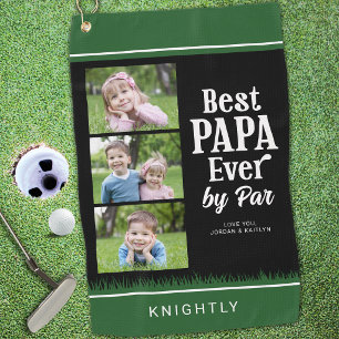 BEST PAPA EVER BY PAR 3 Photos Personalised Golf Towel