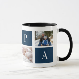 Best Papa Ever – Custom 4-Photo Collage Mug