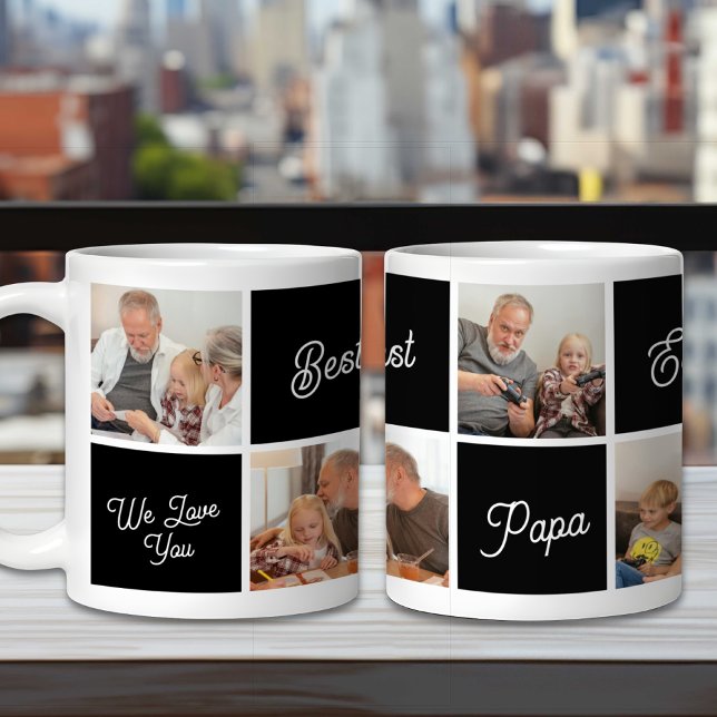 Best Papa Ever Custom Personalised Family Photo Coffee Mug (Creator Uploaded)