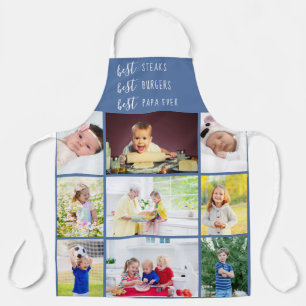 Best Papa Ever Editable 9 Photo Apron