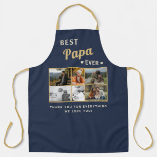 Best Papa Ever Family Father's Day 6 Photo Apron