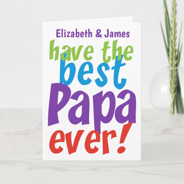 Best Papa Ever Father's Day Custom Card (Front)