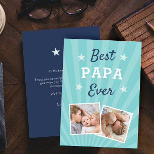 Best Papa Ever Father's Day Flat Photo Card