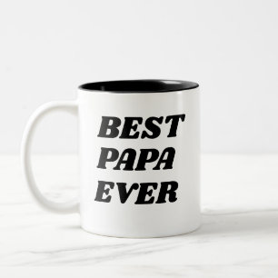 Best Papa  Ever Father's day Personalized gift Two-Tone Coffee Mug