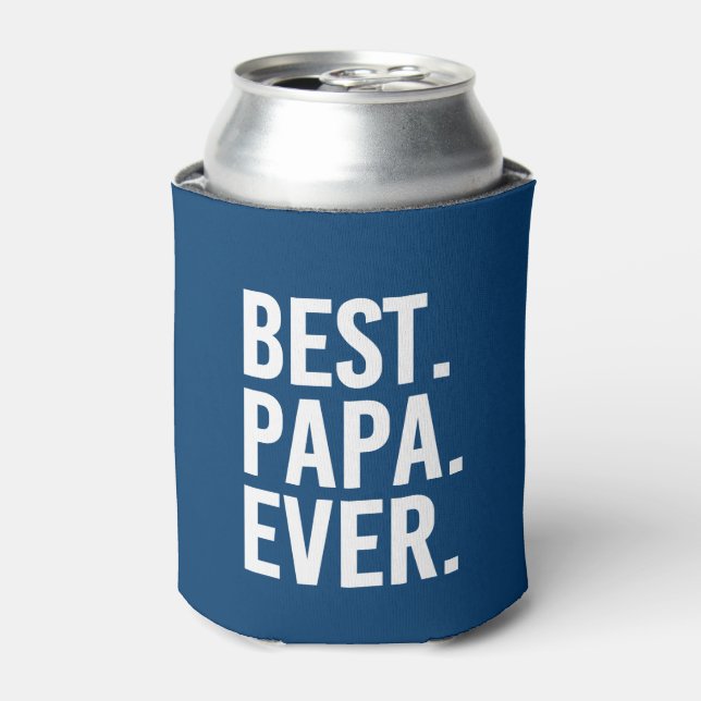Best Papa Ever funny can cooler for grandpa (Can Front)