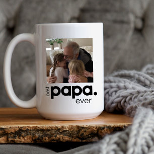 Best Papa Ever Large Photo Mug
