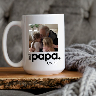 Best Papa Ever Large Photo Mug