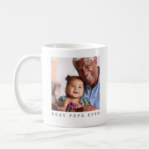 Best Papa Ever Two Photo Personalised Coffee Mug