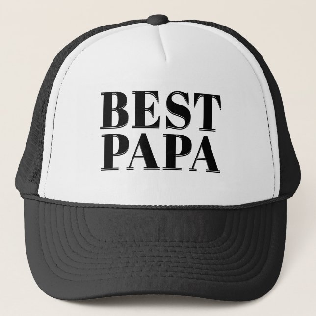 Best Papa Trucker Hat (Front)