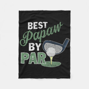 Best Papaw By Par Father's Day Golf Sports Fleece Blanket
