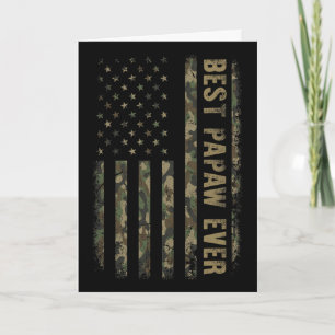 Best Papaw Ever Camouflage American Flag Father's Card