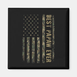 Best Papaw Ever Camouflage American Flag Father's  Magnet