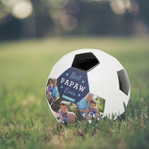 Best Papaw Ever Custom Grandpa Photo Soccer Ball