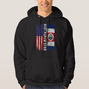 Best Papaw Ever Father's Day Costa Rica Us Flag Hoodie