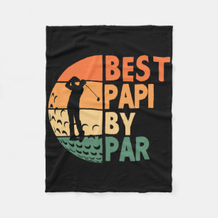 Best Papi By Par Golfing Funny Golf Golfer Fleece Blanket