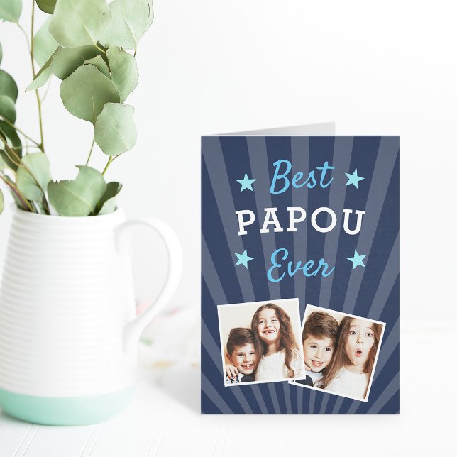 Best Papou Ever | Father's Day Photo Card (Creator Uploaded)