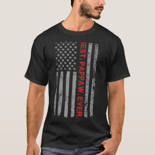 Best Pappaw Ever Vintage American Flag For Dad Pap T-Shirt
