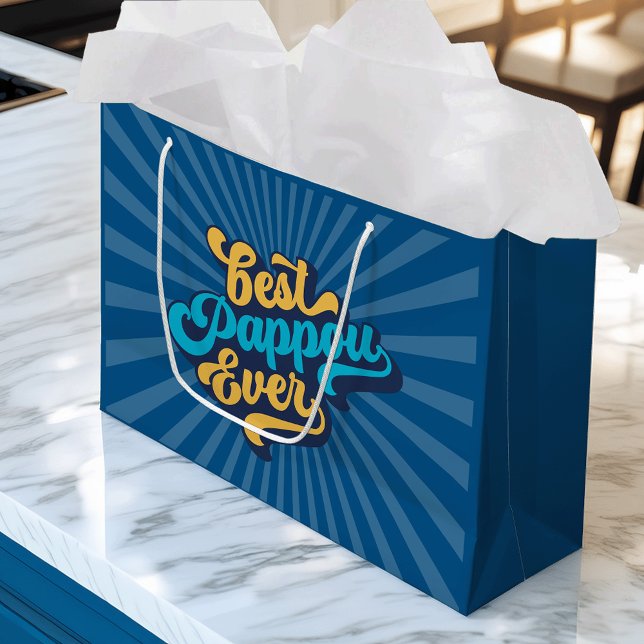 Best Pappou Ever Father's Day Large Gift Bag (Creator Uploaded)