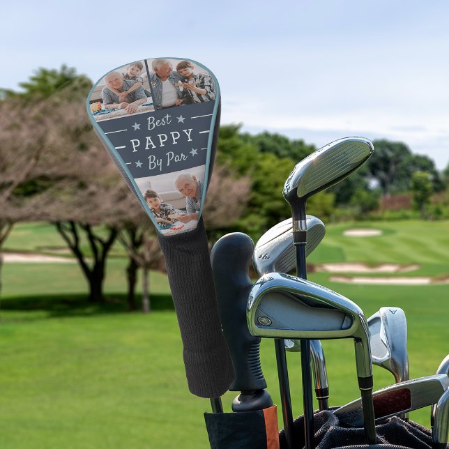 Best Pappy By Par | 3 Photo Golf Head Cover (Creator Uploaded)