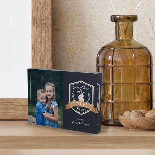 Best Pappy By Par   Golf Grandpa Photo Block