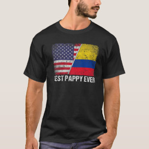 Best Pappy Ever Father's Day Colombia Us Flag T-Shirt