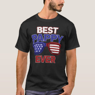 Best Pappy Ever Us Flag Grandpa Fathers Day Gift T-Shirt