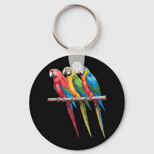 Best Parrot Art For Men Women Kids Tropical Parrot Key Ring