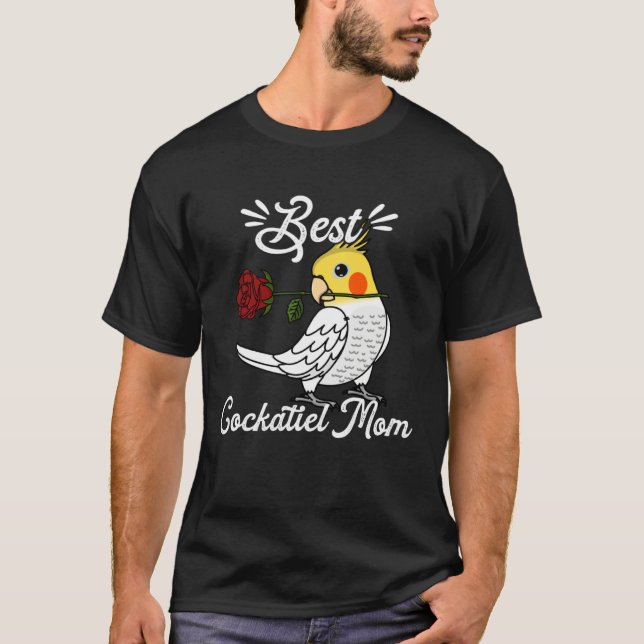 Best Parrot Mom I Lutino Cockatiel T-Shirt (Front)
