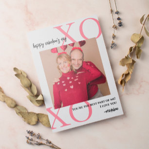 Best Part Of Me XOXO Romantic Photo Valentines Day Holiday Card