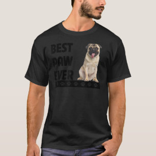 Best Paw Ever Pug Dad Fathers Day Dog  Pet Parent T-Shirt