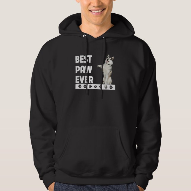 Best Paw Ever Siberian Alaskan Husky Dad Fathers D Hoodie (Front)