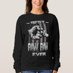 Best Paw Paw Ever Fist bump USA Flag Father's Day Sweatshirt