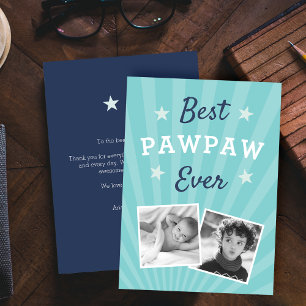 Best Pawpaw Ever Father's Day Flat Photo Card