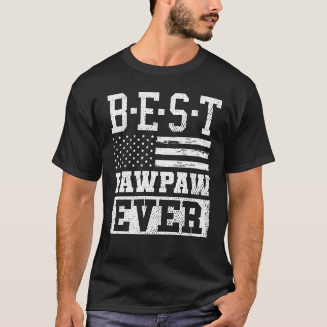 Best Pawpaw Ever Us Flag Grandpa Fathers Day Gift T-Shirt (Front)