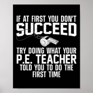 Best Pe Teacher Art For Men Women Physical Educati Poster