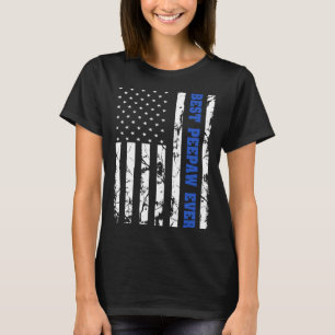 Best Peepaw Ever US Vintage Flag Patriotic Grandfa T-Shirt