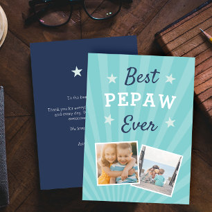 Best Pepaw Ever Father's Day Flat Photo Card