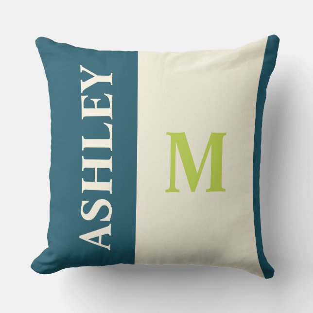 Best Personalised Monogram Outdoor Patio Pillows (Front)