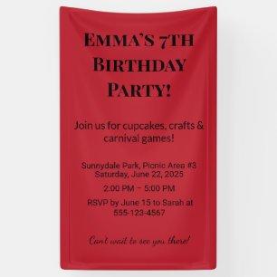 Best Personalised Name & Age   Colourful Kids Part Banner