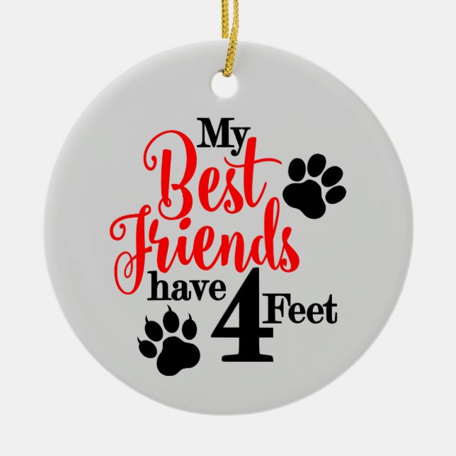 Best Pet Friend Ceramic Tree Decoration (Front)