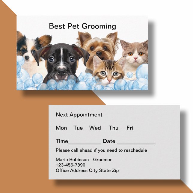 Best Pet Grooming Appointment Cards Design (Creator Uploaded)