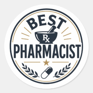 Best Pharmacist Classic Round Sticker