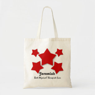 Best PHYSICAL THERAPIST Red 3D Look Stars W05D2 Tote Bag