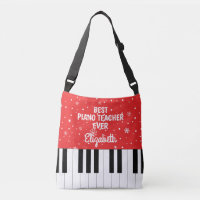 Best Piano Teacher Ever Piano Key Red