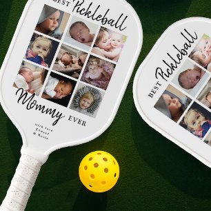 Best Pickleball Mommy Photo Collage Pickleball Paddle