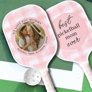 Best Pickleball Mum Ever Personalised Photo Cute Paddle