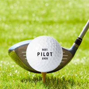 Best pilot ever Aviation Simple Typography  Golf Balls